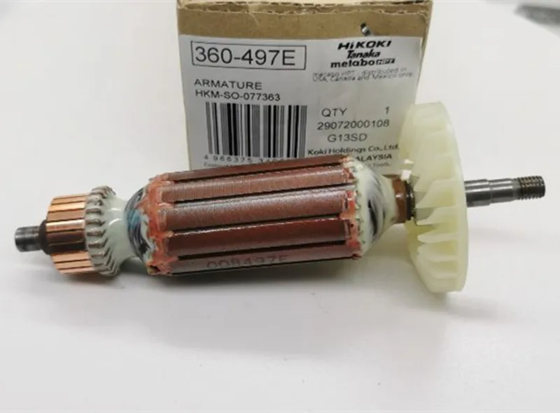 

Genuine ARMATURE 220V- 240V for Hitachi 360497E 360497F G13SD G12S2 G10SD2 Grinder