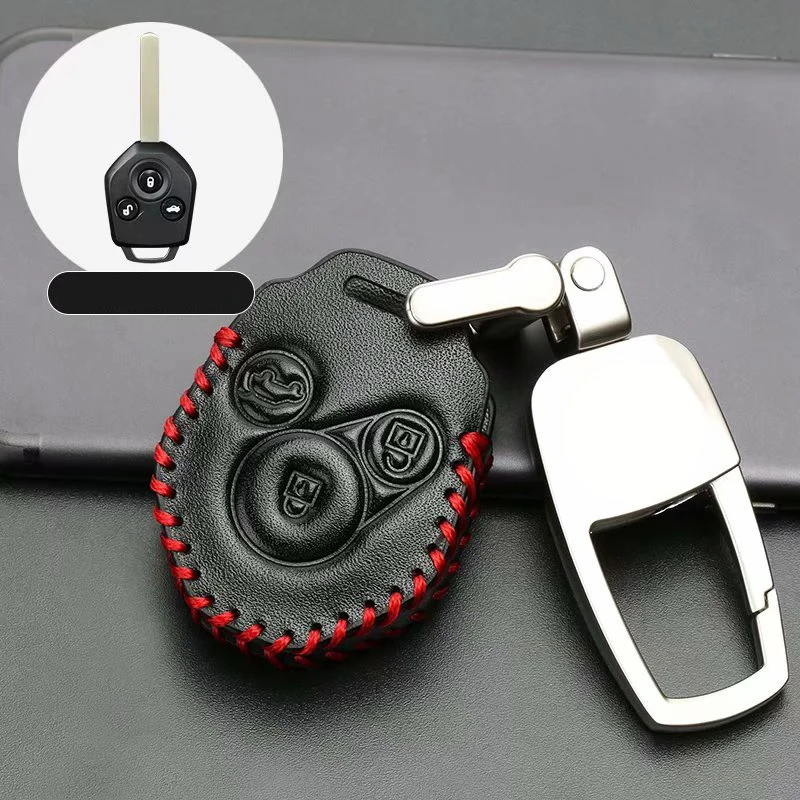 

2019 new Genuine leather Car key cover case shell FOR subaru