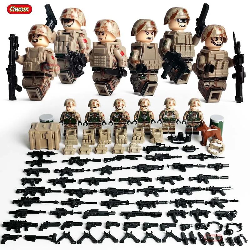 Militär Minifiguren NEU Army Desert Storm LEGO* kompatibel 