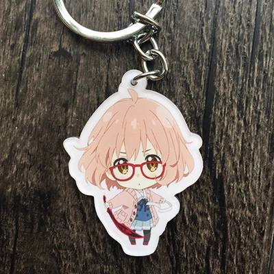 Аниме за границей Kyoukai no Kanata Мирай Курияма фигурка Косплей акриловый симпатичный брелок кольцо для ключей подарок