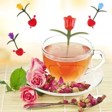 1 шт. ситечко для заваривания чая в виде цветка силиконовый чайный шар в форме листа ситечко для заваривания устройства травяной фильтр для специй кухонные инструменты