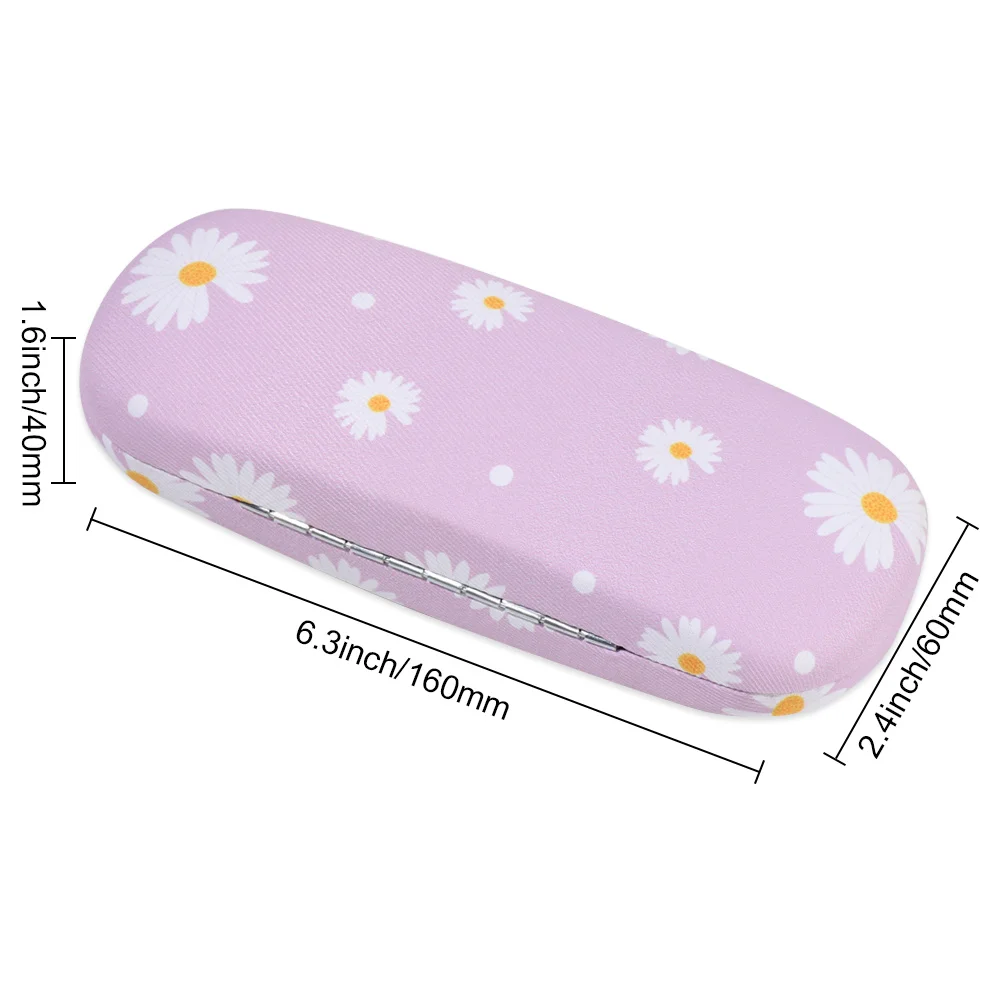 Portable Glasses Case Daisy Flower Sunglasses Bags Reading Eyeglasses Box Women Eyewear Protector Storage Hard Eyeglasses Cases 6