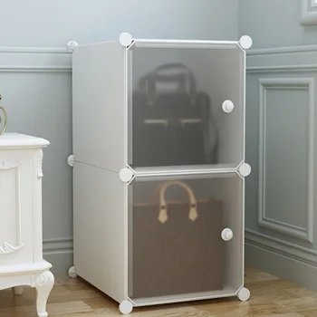 

Plastic Large Capacity Bag Storage Box Dormitory Storage Cabinet Rack Foldable Easy To Install Storage Boxes Home Storage Box