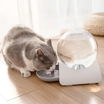 

2.8L Cat Fountain Water Drinking New Bubble Pet Bowls Water Automatic Drinking Single Large Bowl Dog Kitten Feeding Container