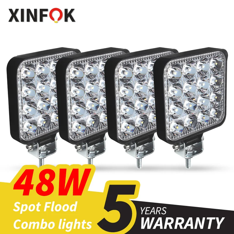 Car LED Work Light 3030 SMD 27 Watts 48 DC 12-24 Volts Flood Spotlights Truck 4x4 4WD | Автомобили и мотоциклы