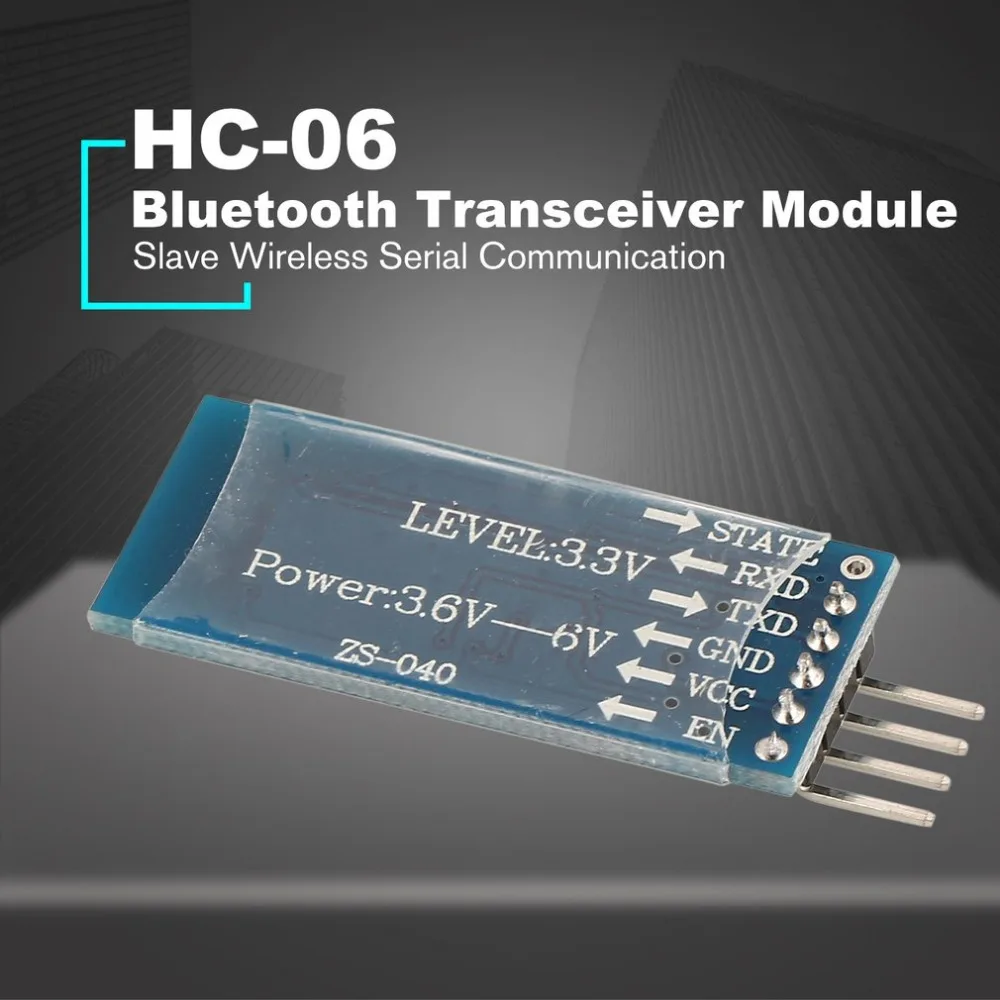 HC-06 RF Wireless Bluetooth Transceiver Module Slave Serial Communication RS232 / TTL to UART Converter and Adapter