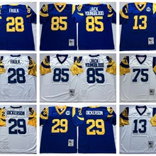 Stitiched, Los Angel, Jack Youngblood, Eric, Marshall Faulk, Kurt Warner, Throwback для мужчин Джерси