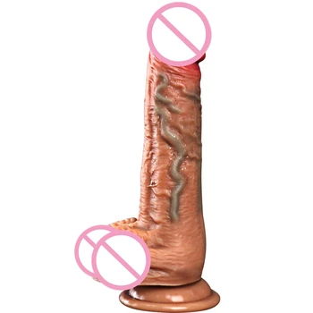 8 Speed Automatic Telescopic Realistic Dildo Heating Thrusting Dildo Vibrator New Machines for Sex Big Soft Dildos for Women 4