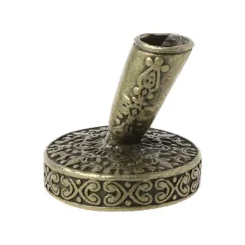 

Vintage Metal Round Insertion Pen Holder for Feather Quill Dip Pens School Office Supplies Stationery Student Gift