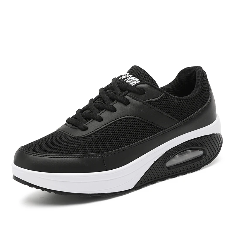 New Sport Women Toning Sneakers Flat Platform Outdoor Ladies Walking Shoes Blue Purple Women Thick Sole Fitness Shoes