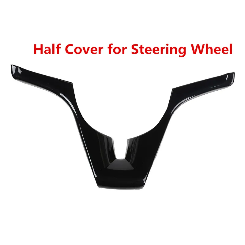 Half for Steering Глянцевая черная Автомобильная интерьерная молдинги Центральная розетка ручка переключения передач Панель крышка окна управление Накладка для Chevrolet Cruze 2009 - Название цвета: Half for Steering