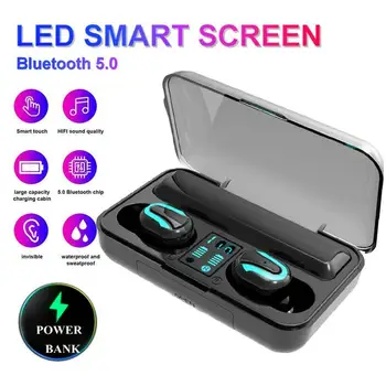

Wireless Bluetooth 5.0 TWS Q32 Earphones Handsfree HD Stereo Headsets HIFI waterproof earbuds With MIC LED Charging Case