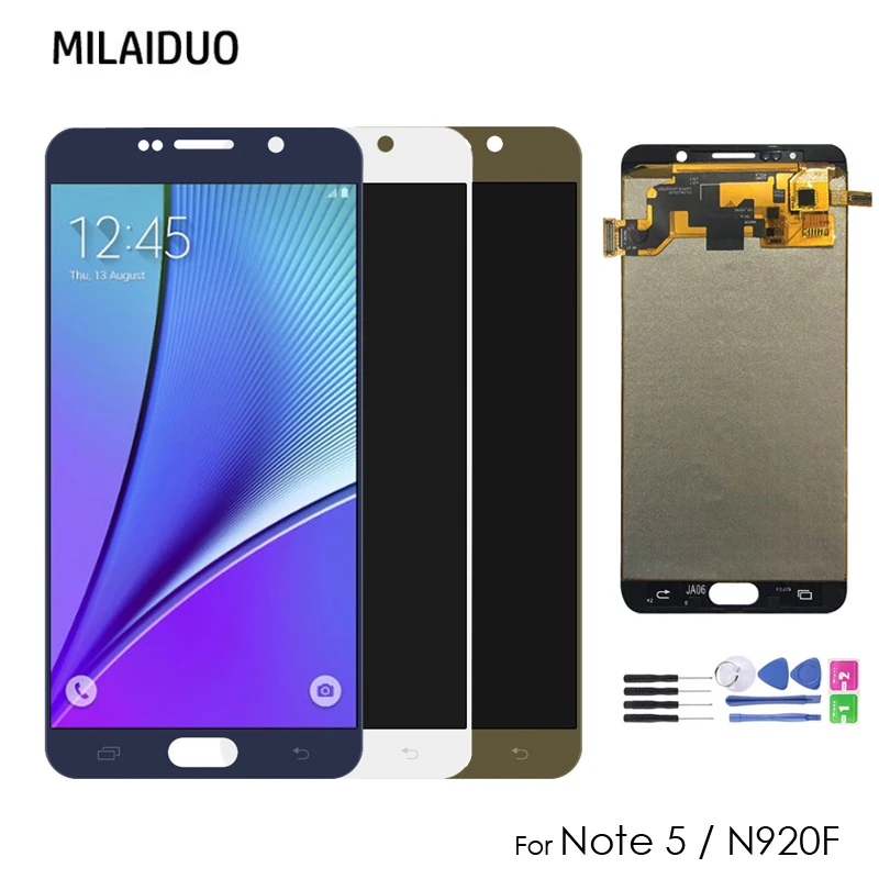 ЖК дисплей 5 7 ''Note для Samsung Galaxy NOTE N920 N920F с сенсорным экраном и дигитайзером в