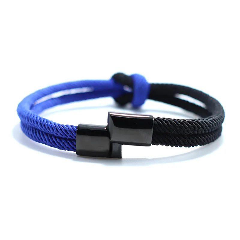 Stainless Steel Men Rope Bracelet Concentric Knot