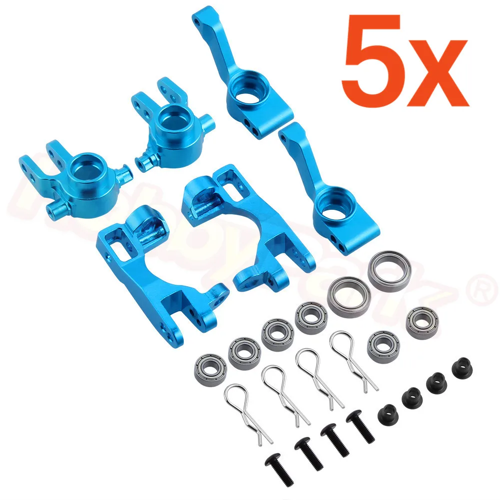 5 компл., алюминиевые поворотные кулаки, блоки, части# 6837X c-ступицы 6832X, осевые носители, роликовые блоки для 1/10 Traxxas Slash 4x4 Upgrade