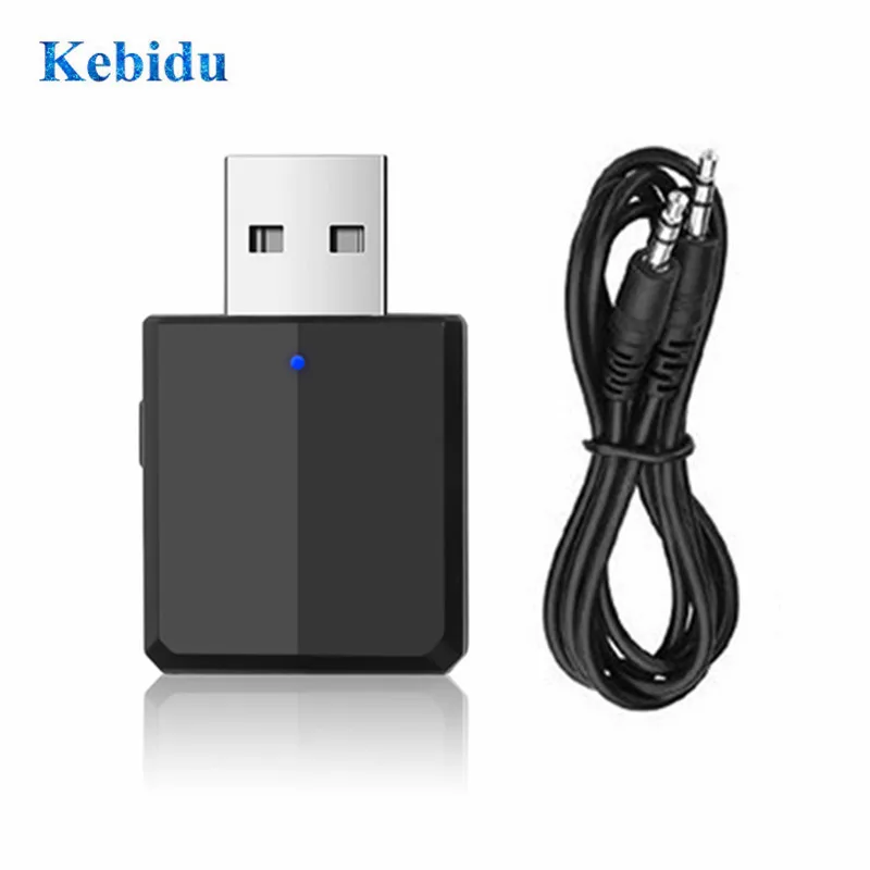 KEBIDU Bluetooth 5,0 передатчик приемник 3 в 1 беспроводной Bluetooth USB адаптер 3,5 мм AUX Стерео для автомобильной музыки для ТВ новейшая