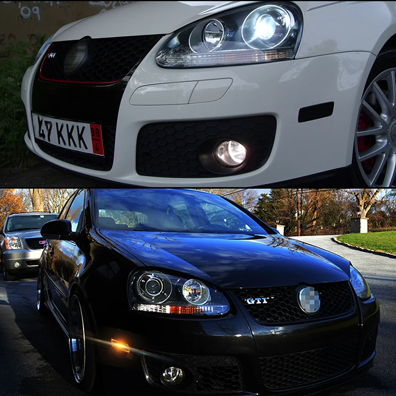 Amber LED Bumper Side Marker Light For Volkswagen 2006-2009 MK5 Golf/GTI Rabbit,