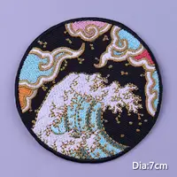 Shop Online for Pulaqi Mountain Waves Patch: Nature Travel & Camping Fusible Appliqué - Image 6