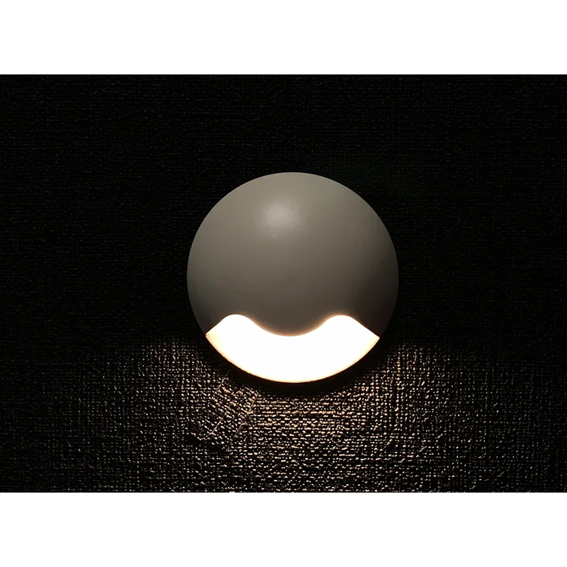 White round LED lamp to illuminate the steps of the stairs 3W, Neutral white, Aluminium, Steps Light, Ladder light