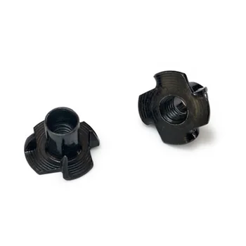 

M4 M5 M6 M8 M10 Four claws Nut Furniture Nuts Inlaid Embed Nutted Black