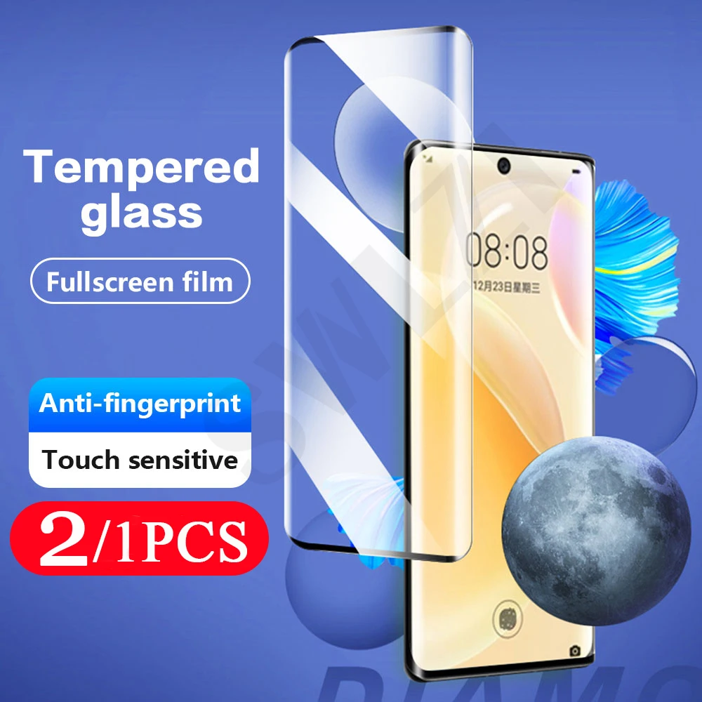 

2/1 шт. 9D полное покрытие закаленное стекло для Huawei nova 8 pro 8i 7 SE 7i защита экрана телефона стекло для смартфона HD защитная пленка