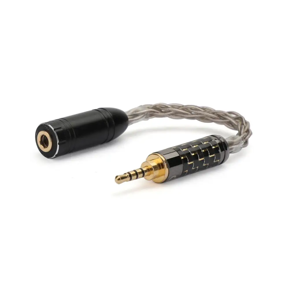 Areyourshop Balanced Plug 3 5 Female to 2 5 Male Audio Cable HIFI Adapter Wire For Headphone Player
