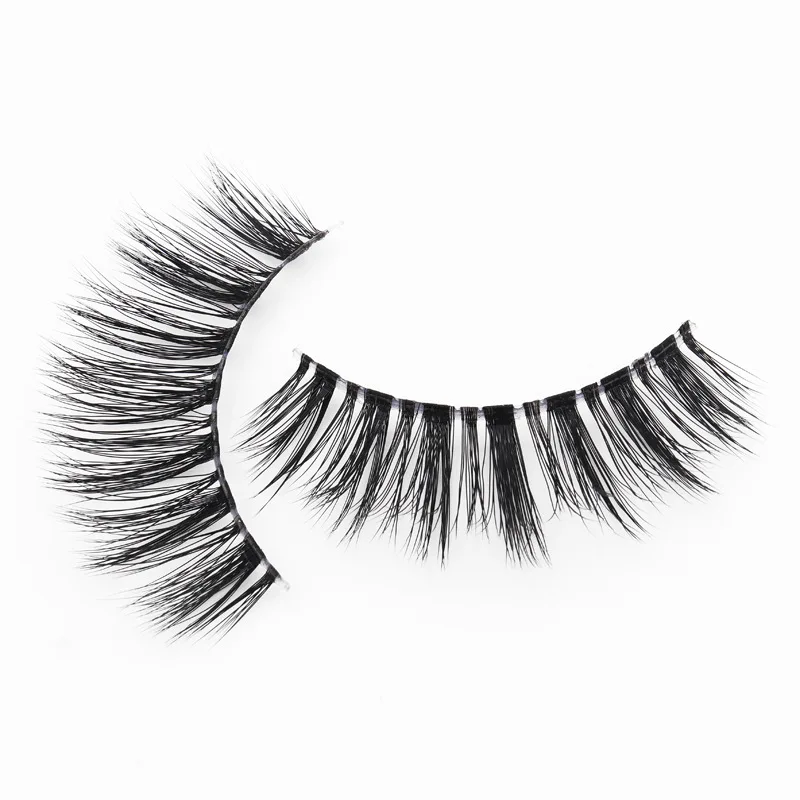 

Free sample MA16 best selling 100% handmade 3d silk protein eyelashes with pink packaging