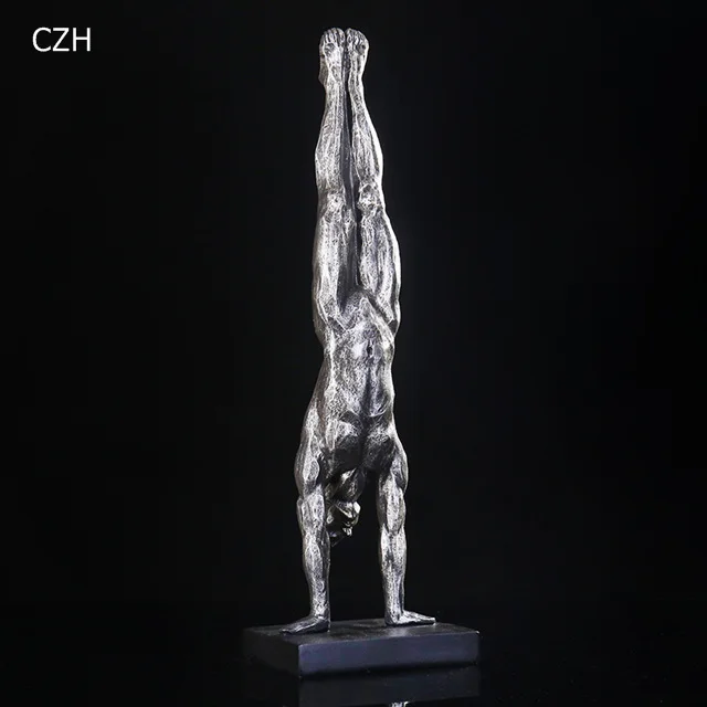 Абстрактная Мужская гимнастическая статуэтка, полимерная Подставка для рук, скульптура, спортивный персонаж, украшение, Орна, Мужская футболка, подарок и аксессуары для рукоделия