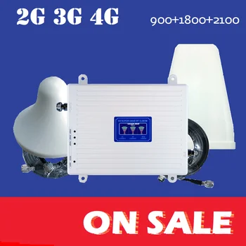 

2G 3G 4G Tri Band Cellular Signal Booster Amplifier GSM 900 4G LTE 1800 B3 3G WCDMA 2100 B1 Cell Phone Signal Amplifier Repeater