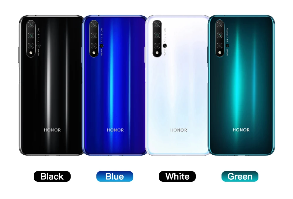 Honor 20 8GB 128GB мобильный телефон 6,26 дюймов полный экран Kirin 980 Восьмиядерный Android 9 3750mAh SuperCharge NFC