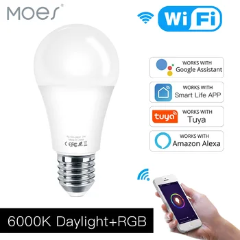 

WiFi Smart LED Dimmable Lamp 7W,RGB ,Smart Life Tuya App Remote Control Work with Alexa Echo Google Home,E27
