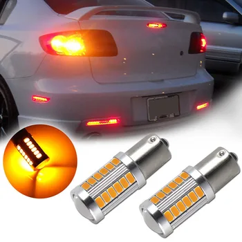 

2 pieces 1156 Bau15s P21w Led Car Light Steering Signal 12V 33smd Orange/Amber