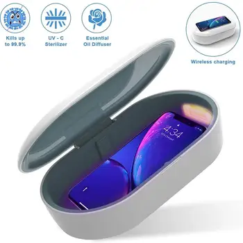 

2-In-1 10W Wireless Charger Disinfection Box UV Sterilization Box For Smartphones Built-In Aroma Outlet Eliminate Formaldehyde