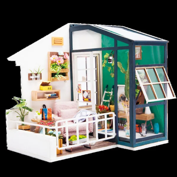 

Robotime 3D Jigsaw Puzzle Assembled Model Handmade DIY Hut Mini Cabin Birthday Gift South Wind Nap