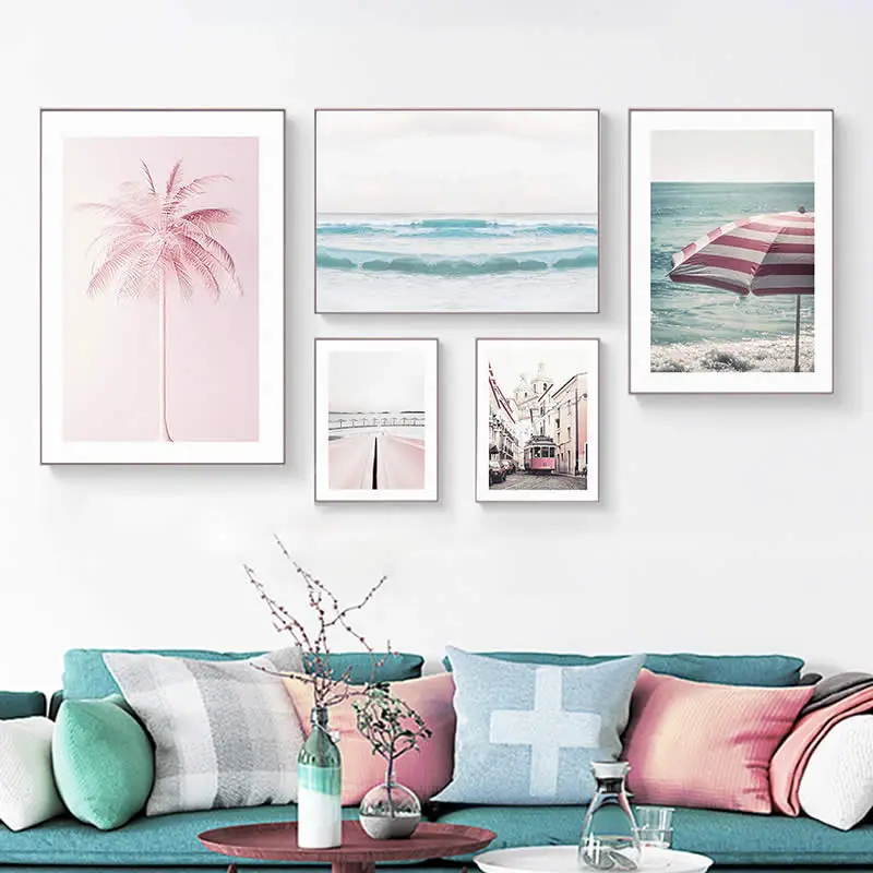 Scandinavian Style Poster And Prints Sea Beach Canvas Painting Wall Art Decortions Picture For Living Room Modern Home Decor | Дом и сад