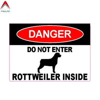 

Aliauto Warning Car Sticker Danger Do Not Enter Rottweiler Inside Dog Caution Automobiles Waterproof Vinyl Decal,13cm*9cm