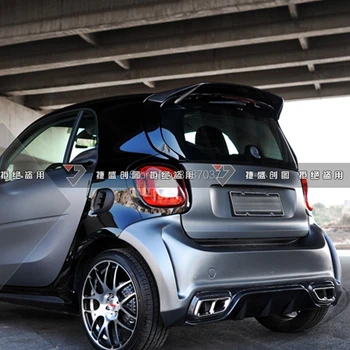 

For Merced-Benz Smart Fortwo Fourfour 453 Spoiler 2015-2018 Carbon Fiber Rear Roof Spoiler Wing Trunk Lip Boot Cover Car Styling