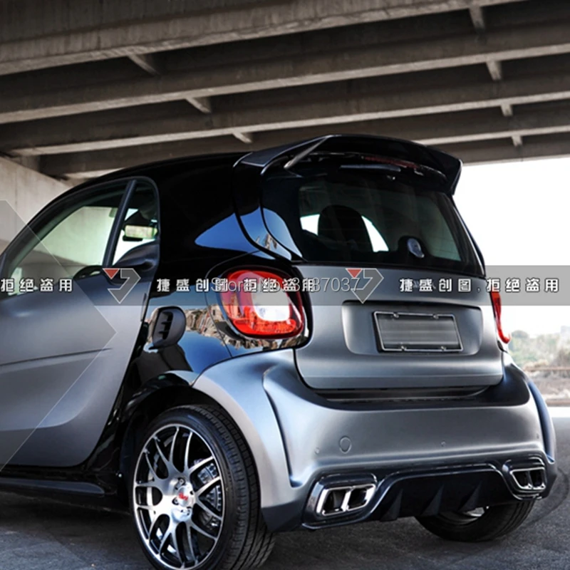  For Merced-Benz Smart Fortwo Fourfour 453 Spoiler 2015-2018 Carbon Fiber Rear Roof Spoiler Wing Tru - 4000146082619