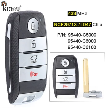 

KEYECU 433.92MHz ID47 TQ8-FOB-4F06 95440-C6000 / C6100 / C5000 4 Button Keyless-Go Smart Remote Key Fob for Kia Sorento 2015-20