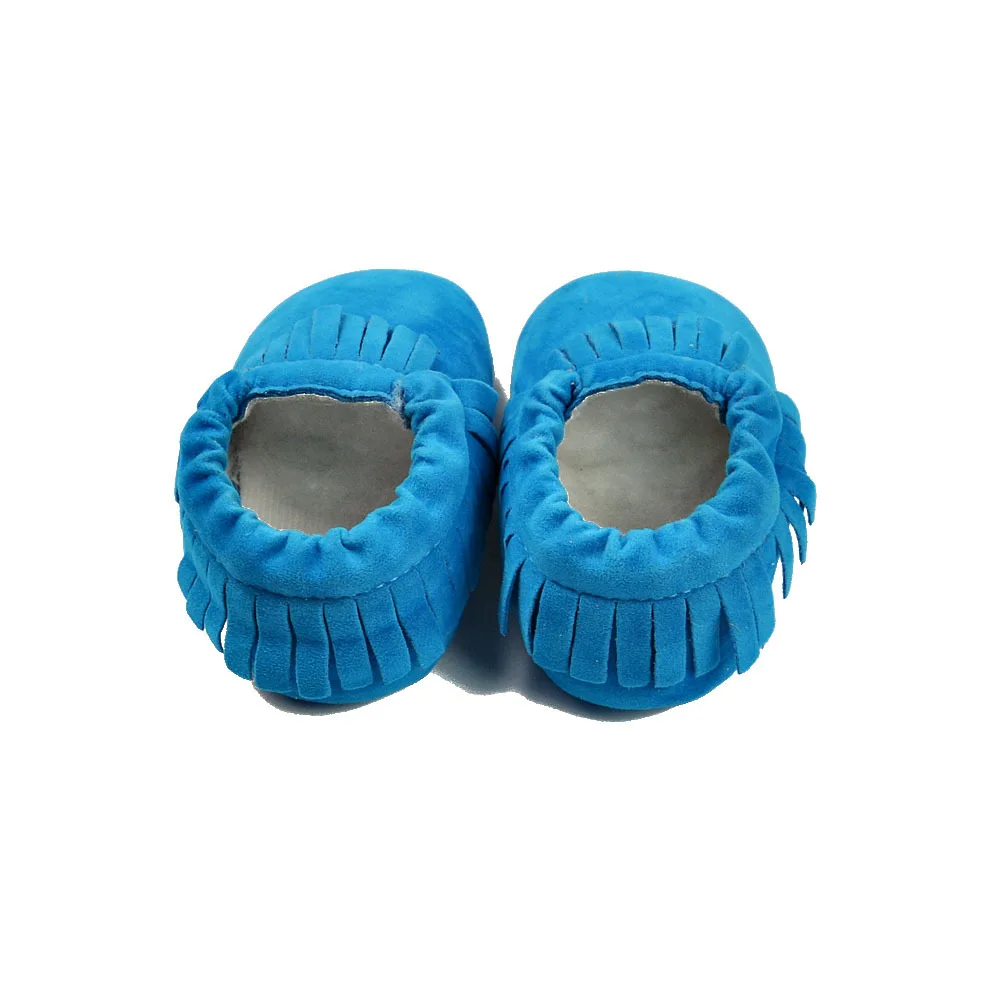 Популярные мокасины из искусственной замши для новорожденных мальчиков и девочек; Мягкие Мокасины; обувь с бахромой на мягкой нескользящей подошве; обувь для малышей