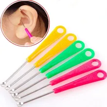 20 шт инструмент-ложка для ушей, очищающая Ушная Вощеная кюретка для удаления, забота о здоровье, цветной подарок, случайный цвет