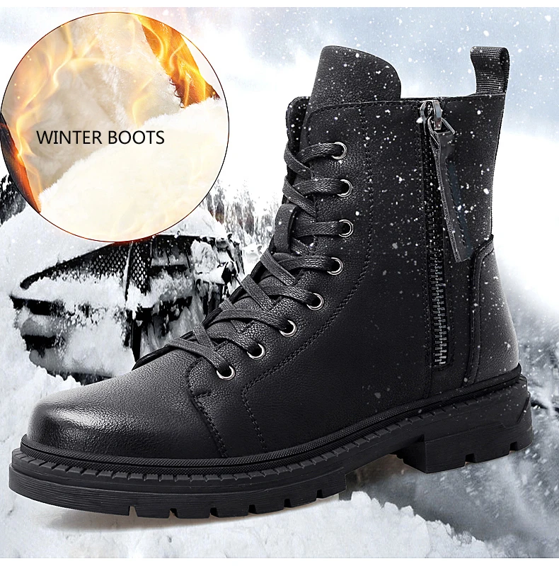 Осенние или зимние мужские ботильоны повседневная кожаная обувь мужские классические черные зимние ботинки мужская обувь армейские ботинки для мужчин