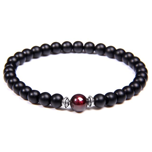 Bracelets Natural Garnet Beads Bracelet For Women Red Stone Bracelet Silver-plated Yoga Balance Pulsera Couples Jewelry Gift