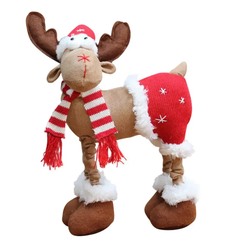 Рождественский олень, плюшевая игрушка, олень, Рождественское украшение, имитация на Рождество, олень, миниатюры, Рождественская кукла, рождественские украшения