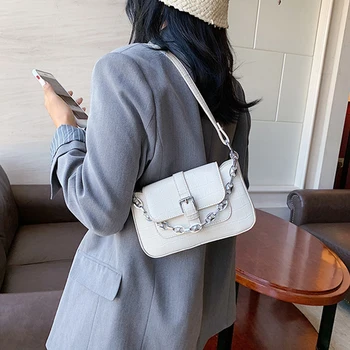 

Women ,Messenger Bags Retro Crocodile Pattern Small Square Bags 2020 Luxury Designer Leather Handbag Casual Evening Clutch Purse