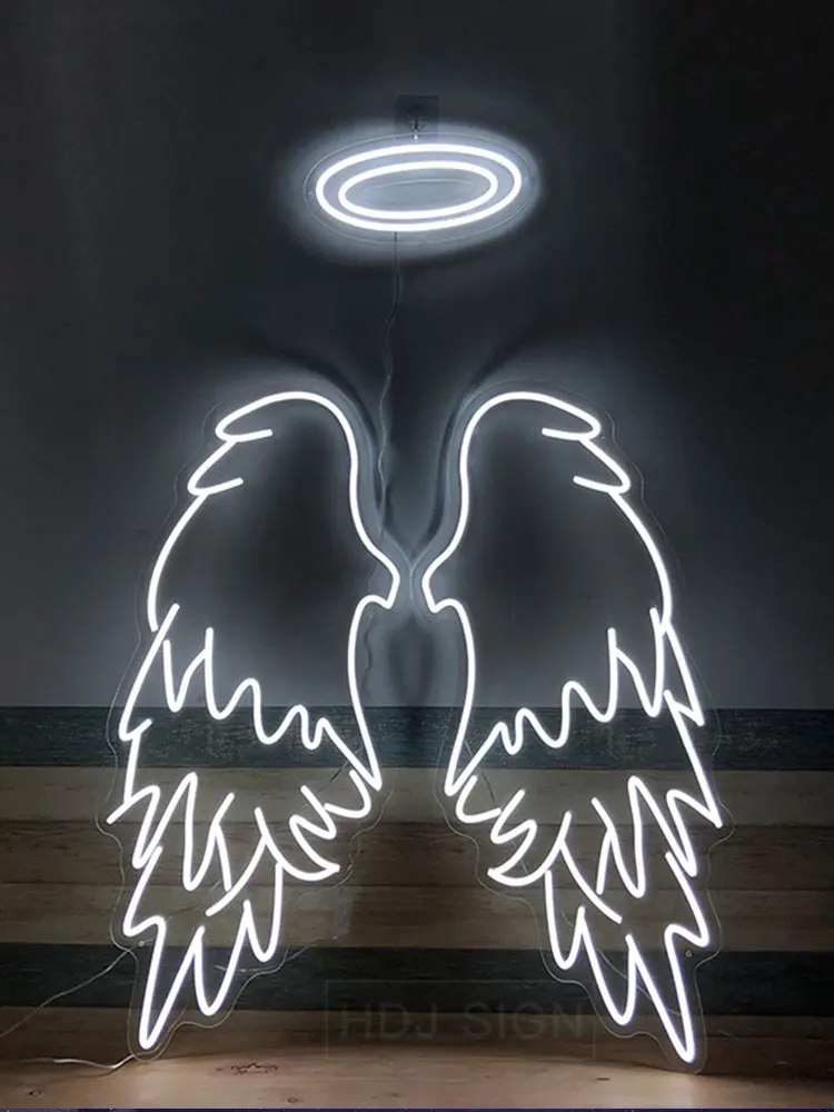 エンジェル　羽　撮影スポット　LEDネオンサイン　オーダーメイド可 エンジェル 羽 撮影スポット LEDネオンサイン オーダーメイド可