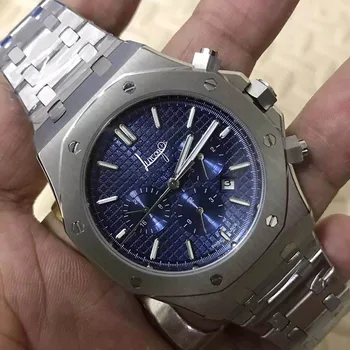 

U1 Factory silver Luxury Brand watch Men automatic sweeping movement luxury Watches date-Just free delivery