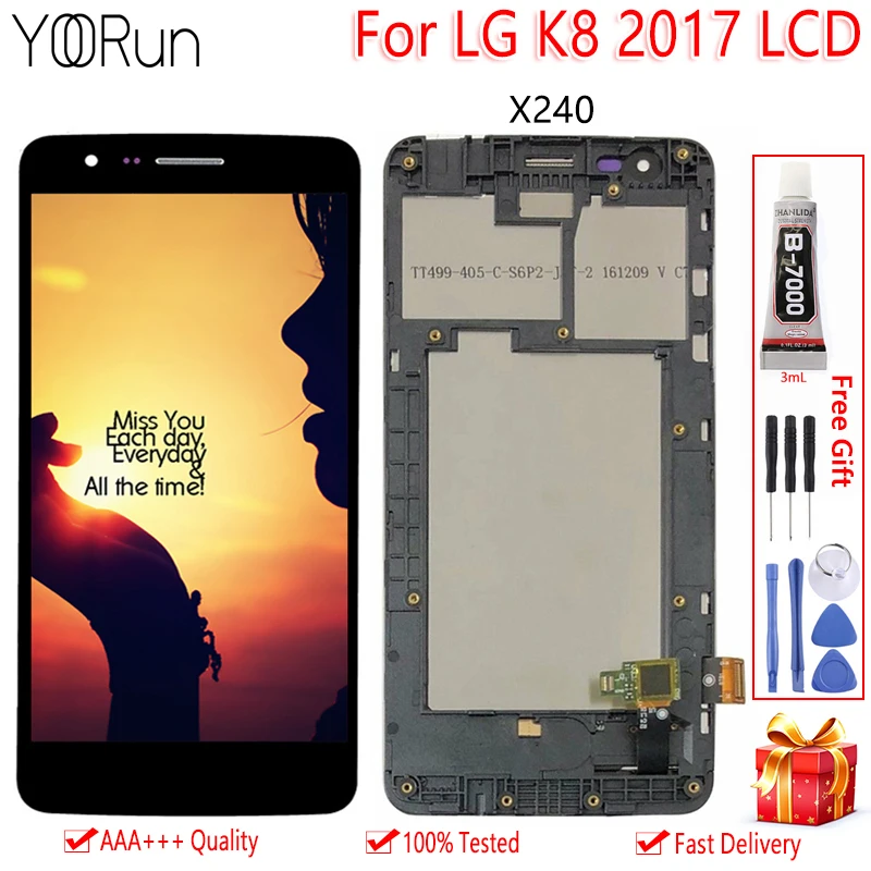 5 0 &quotдля K8 2017 X240 ЖК-дисплей Дисплей кодирующий преобразователь сенсорного экрана