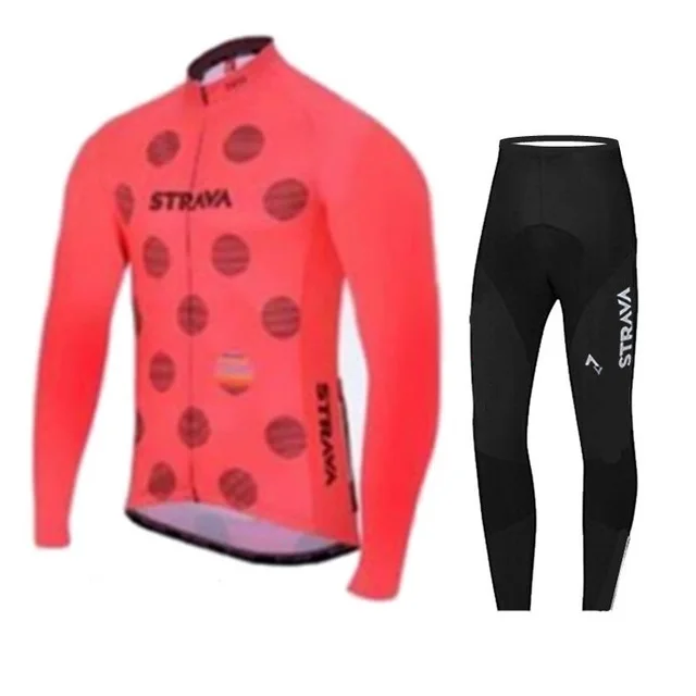 strava длинный рукав Велоспорт Джерси Набор мужская одежда roupa de одежда для велоспорта ciclismo hombre maillot ciclismo Велоспорт go pro - Цвет: C10