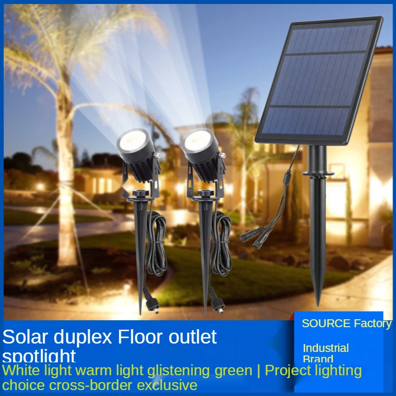 Faretto solare esterno LED paesaggio Plug-in concentratore solare faretto  decorazione giardino esterno luce prato impermeabile